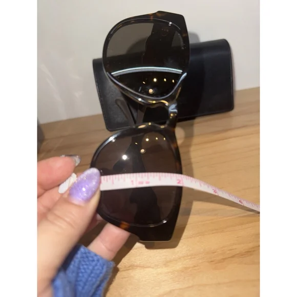 Chanel 5456QA Women's Sunglasses Butterfly CC Logo w Crystals Rare Brown Leather